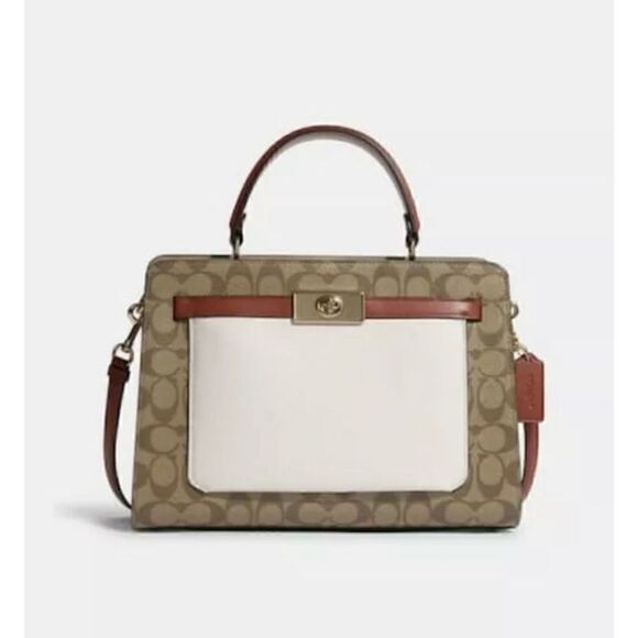 🔥NEW! Coach Lane Carryall Satchel Handbag in Colorblock Msrp:$498.00 - Picture 3 of 13